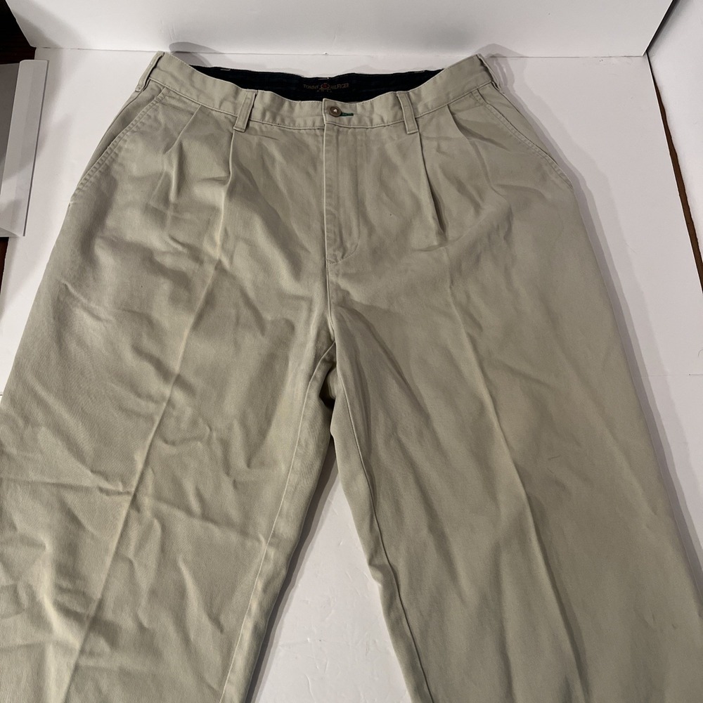 Vintage Tommy Hilfiger Golf Mens Pleated Pants 34W 30L Beige Khakis